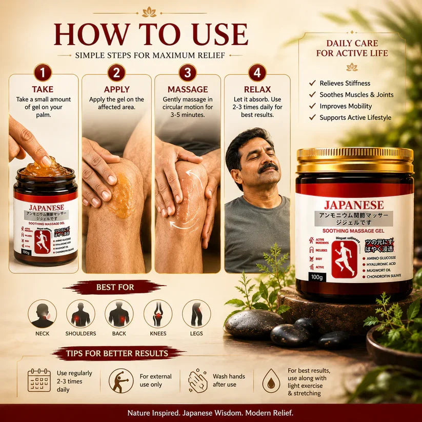 Japanese Instant Pain Relief Massage Gel (Pack of 2)