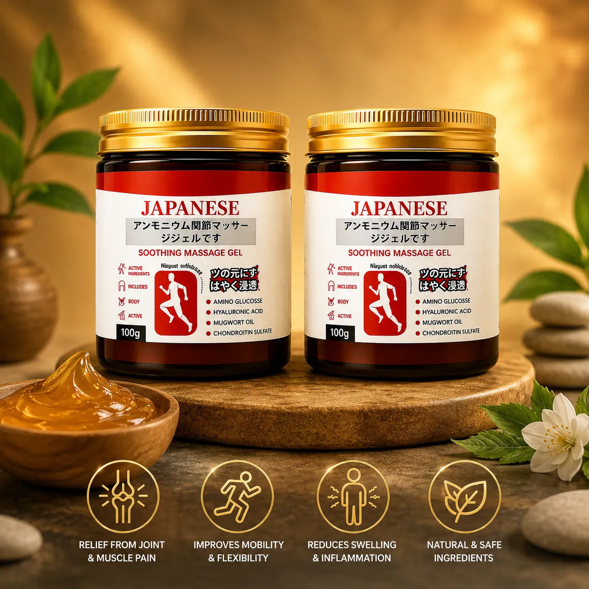 Japanese Instant Pain Relief Massage Gel (Pack of 2)
