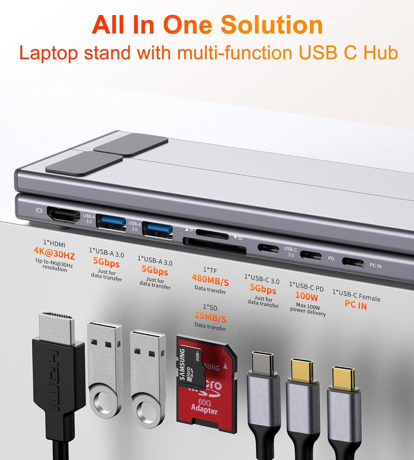 Foldable Aluminum Laptop Stand